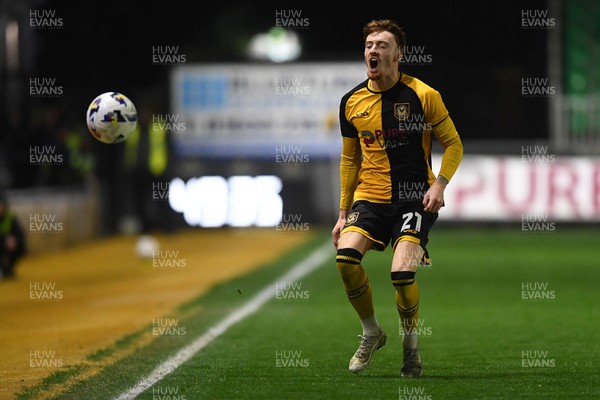 030326 - Newport County v Tranmere Rovers - Sky Bet League 2 - Michael Spellman of Newport County