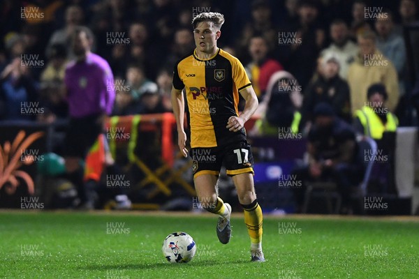 030326 - Newport County v Tranmere Rovers - Sky Bet League 2 - Tom Davies of Newport County