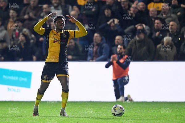 030326 - Newport County v Tranmere Rovers - Sky Bet League 2 - Bobby Kamwa of Newport County