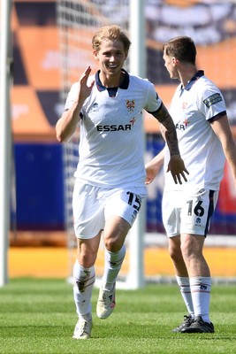 030525 - Newport County v Tranmere Rovers - Sky Bet League 2 - Jake Garrett of Tranmere Rovers celebrates scoring the equalising goal