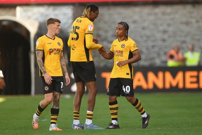 030525 - Newport County v Tranmere Rovers - Sky Bet League 2 - Moses Alexander-Walker of Newport County makes his debut