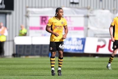 030525 - Newport County v Tranmere Rovers - Sky Bet League 2 - Moses Alexander-Walker of Newport County makes his debut
