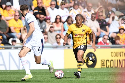 030525 - Newport County v Tranmere Rovers - Sky Bet League 2 - Moses Alexander-Walker of Newport County
