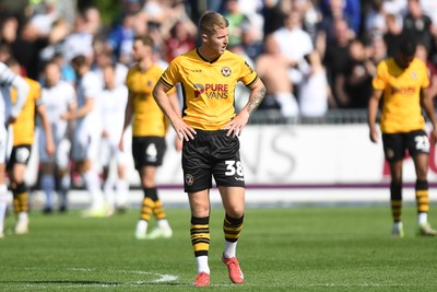 030525 - Newport County v Tranmere Rovers - Sky Bet League 2 - Dejected Keenan Patten of Newport County after conceding the 4th goal