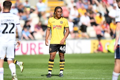 030525 - Newport County v Tranmere Rovers - Sky Bet League 2 - Moses Alexander-Walker of Newport County