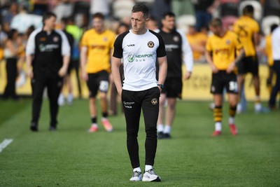 030525 - Newport County v Tranmere Rovers - Sky Bet League 2 - Dejected Newport County Interim Manager Dafydd Williams