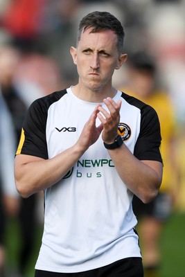 030525 - Newport County v Tranmere Rovers - Sky Bet League 2 - Dejected Newport County Interim Manager Dafydd Williams