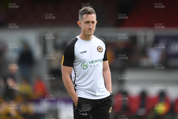 030525 - Newport County v Tranmere Rovers - Sky Bet League 2 - Newport County Interim Manager Dafydd Williams