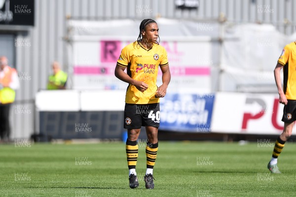030525 - Newport County v Tranmere Rovers - Sky Bet League 2 - Moses Alexander-Walker of Newport County makes his debut