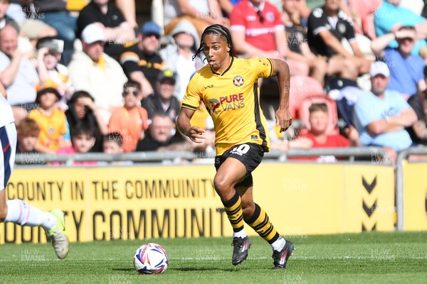 030525 - Newport County v Tranmere Rovers - Sky Bet League 2 - Moses Alexander-Walker of Newport County