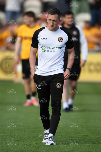030525 - Newport County v Tranmere Rovers - Sky Bet League 2 - Dejected Newport County Interim Manager Dafydd Williams