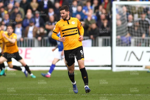 060419 Newport County v Tranmere Rovers - Sky Bet League 2 - Padraig Amond of Newport County makes his 100th appearance