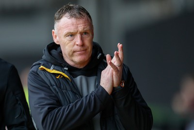 130424 - Newport County v Tranmere Rovers - Sky Bet League 2 -  Newport County Manager Graham Coughlan 