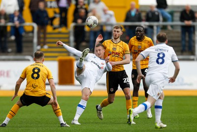 130424 - Newport County v Tranmere Rovers - Sky Bet League 2 -  Matthew Baker of Newport County