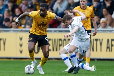 130424 - Newport County v Tranmere Rovers - Sky Bet League 2 -  Omar Bogle of Newport County