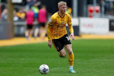 130424 - Newport County v Tranmere Rovers - Sky Bet League 2 -  Harrison Bright of Newport County