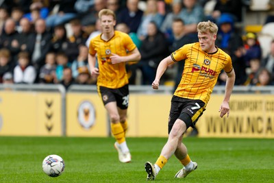 130424 - Newport County v Tranmere Rovers - Sky Bet League 2 -  Will Evans of Newport County