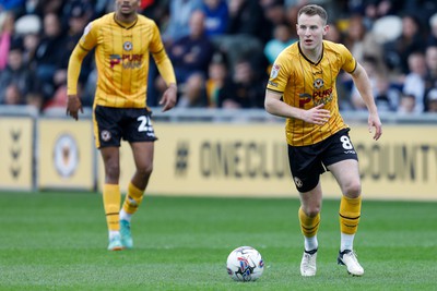 130424 - Newport County v Tranmere Rovers - Sky Bet League 2 -  Bryn Morris of Newport County 