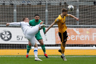 130424 - Newport County v Tranmere Rovers - Sky Bet League 2 -  Matthew Baker of Newport County 