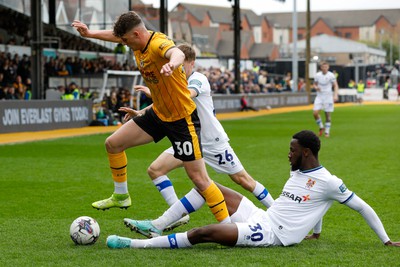 130424 - Newport County v Tranmere Rovers - Sky Bet League 2 -  Seb Palmer-Houlden of Newport County