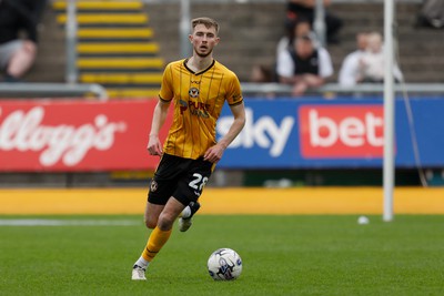 130424 - Newport County v Tranmere Rovers - Sky Bet League 2 -  Matthew Baker of Newport County 