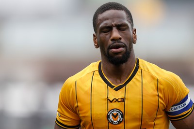 130424 - Newport County v Tranmere Rovers - Sky Bet League 2 -  Omar Bogle of Newport County 