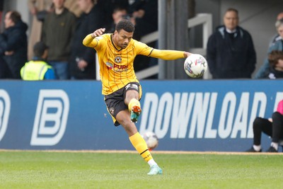 130424 - Newport County v Tranmere Rovers - Sky Bet League 2 -  Kyle Jameson of Newport County