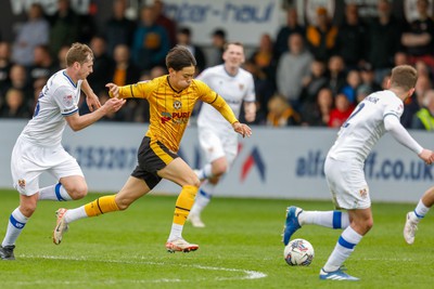 130424 - Newport County v Tranmere Rovers - Sky Bet League 2 -  Kiban Rai of Newport County