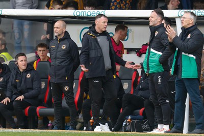 130424 - Newport County v Tranmere Rovers - Sky Bet League 2 -  Newport County Manager Graham Coughlan 