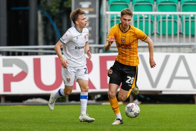 130424 - Newport County v Tranmere Rovers - Sky Bet League 2 -  Matthew Baker of Newport County