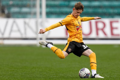 130424 - Newport County v Tranmere Rovers - Sky Bet League 2 -  Jac Norris of Newport County