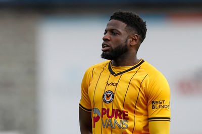 130424 - Newport County v Tranmere Rovers - Sky Bet League 2 -  Offrande Zanzala of Newport County