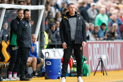 130424 - Newport County v Tranmere Rovers - Sky Bet League 2 -  Newport County Manager Graham Coughlan 