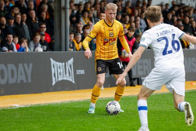 130424 - Newport County v Tranmere Rovers - Sky Bet League 2 -  Harrison Bright of Newport County