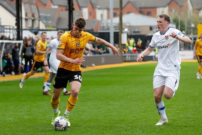 130424 - Newport County v Tranmere Rovers - Sky Bet League 2 -  Seb Palmer-Houlden of Newport County