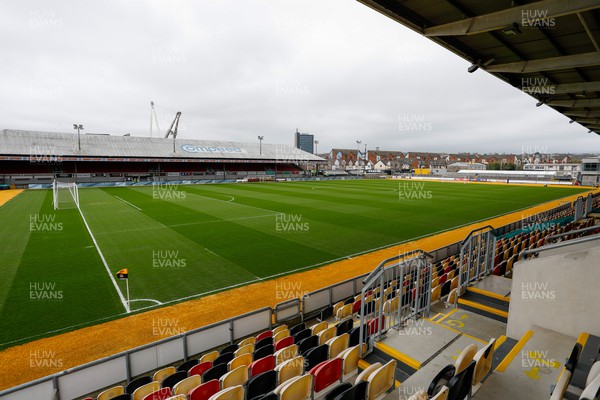 130424 - Newport County v Tranmere Rovers - Sky Bet League 2 -  General view inside Rodney Parade before today’s game