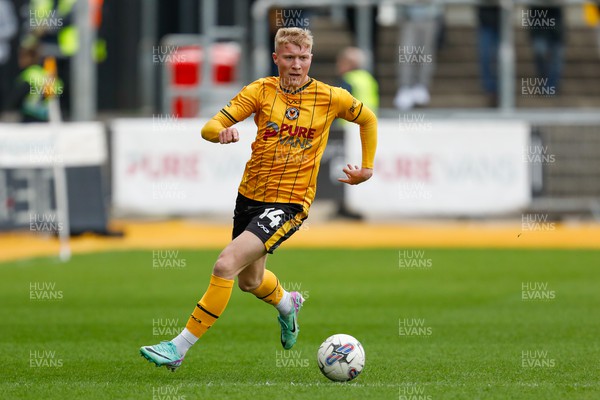 130424 - Newport County v Tranmere Rovers - Sky Bet League 2 - Harrison Bright of Newport County