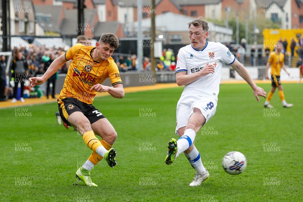 130424 - Newport County v Tranmere Rovers - Sky Bet League 2 -  Seb Palmer-Houlden of Newport County