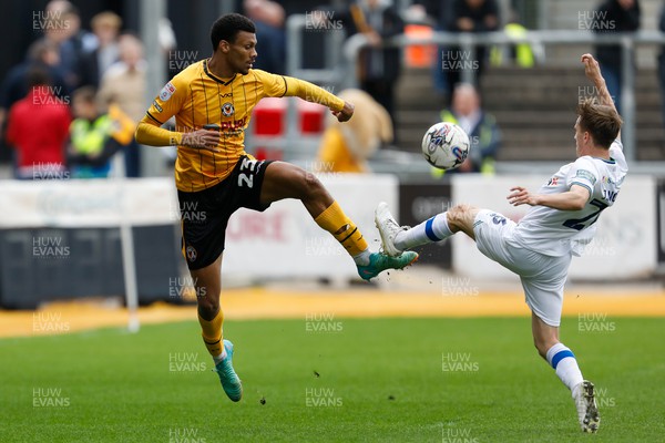 130424 - Newport County v Tranmere Rovers - Sky Bet League 2 -  Kyle Jameson of Newport County 