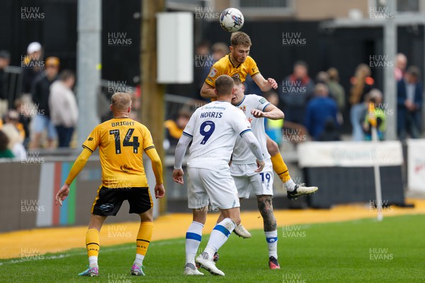 130424 - Newport County v Tranmere Rovers - Sky Bet League 2 -  Harry Charsley of Newport County