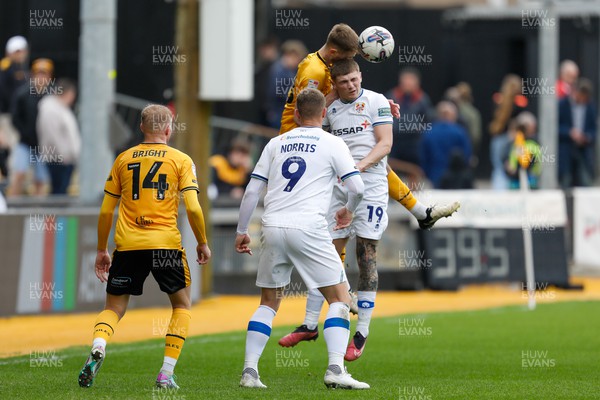 130424 - Newport County v Tranmere Rovers - Sky Bet League 2 -  Harry Charsley of Newport County 