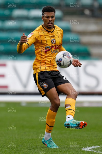 130424 - Newport County v Tranmere Rovers - Sky Bet League 2 -  Kyle Jameson of Newport County