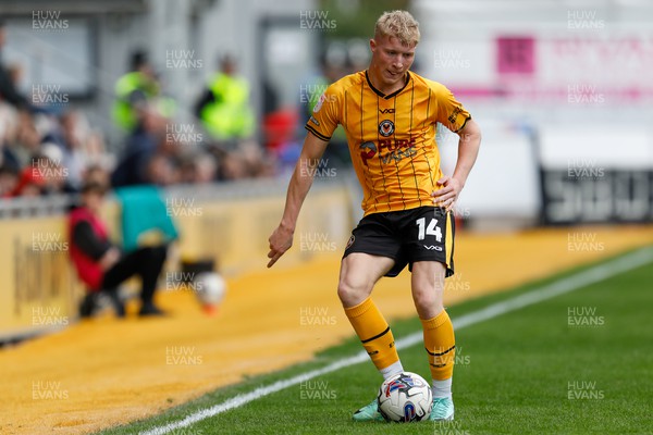 130424 - Newport County v Tranmere Rovers - Sky Bet League 2 -  Harrison Bright of Newport County