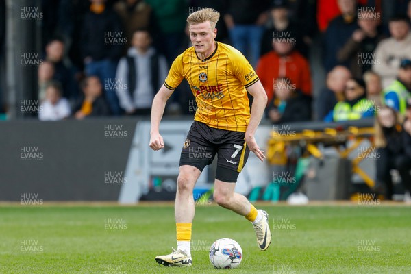 130424 - Newport County v Tranmere Rovers - Sky Bet League 2 -  Will Evans of Newport County