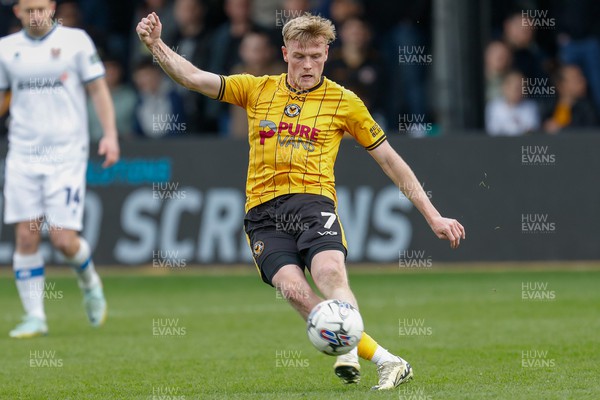 130424 - Newport County v Tranmere Rovers - Sky Bet League 2 -  Will Evans of Newport County