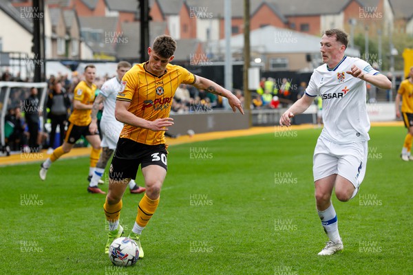 130424 - Newport County v Tranmere Rovers - Sky Bet League 2 -  Seb Palmer-Houlden of Newport County