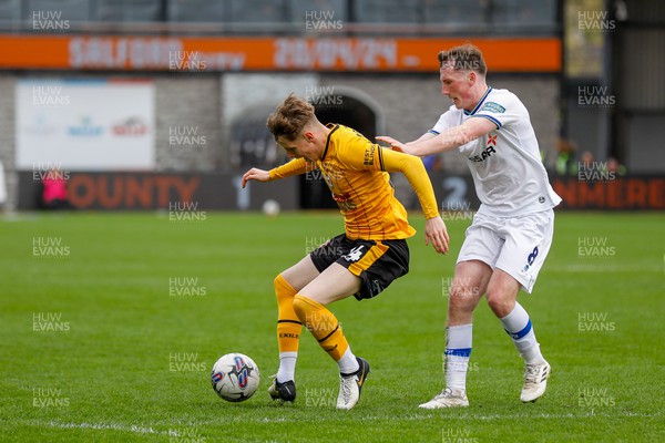130424 - Newport County v Tranmere Rovers - Sky Bet League 2 -  Jac Norris of Newport County 