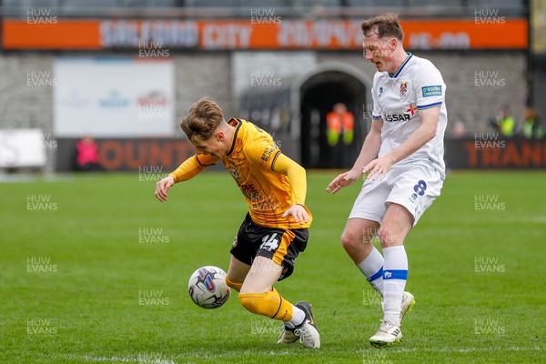 130424 - Newport County v Tranmere Rovers - Sky Bet League 2 -  Jac Norris of Newport County