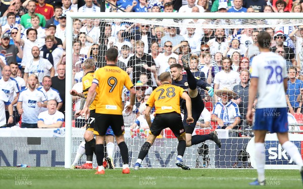 250519 - Newport County v Tranmere Rovers - SkyBet League Two Play-off Final - Connor Jennings of Tranmere Rovers scores a goal