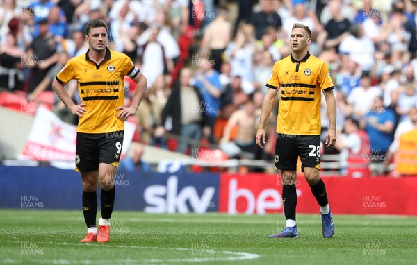 250519 - Newport County v Tranmere Rovers - SkyBet League Two Play-off Final - Dejected Padraig Amond and Mickey Demetriou of Newport County
